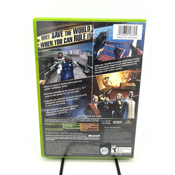 Golden Eye Rogue Agent Xbox Authentic MISSING MANUAL Tested & Working - Picture 2 of 3